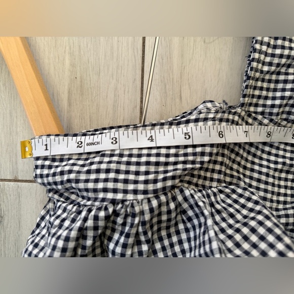 NWT J Gee Dress Women S Black White Check Peasant - Picture 14 of 15